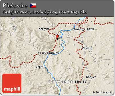 Shaded Relief 3D Map of Plešovice