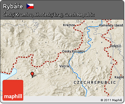 Shaded Relief 3D Map of Rybáře