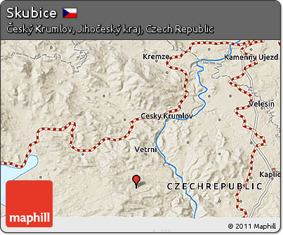 Shaded Relief 3D Map of Skubice