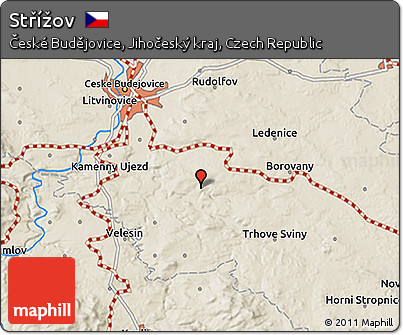 Shaded Relief 3D Map of Střížov