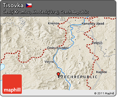 Shaded Relief 3D Map of Tisovka