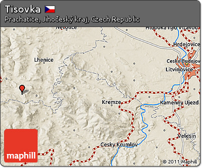 Shaded Relief 3D Map of Tisovka