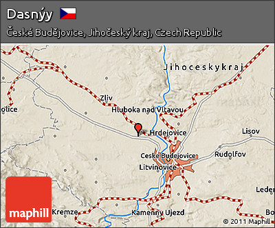 Shaded Relief 3D Map of Dasnýy