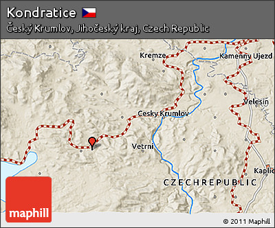 Shaded Relief 3D Map of Kondratice