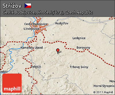 Shaded Relief 3D Map of Střížov