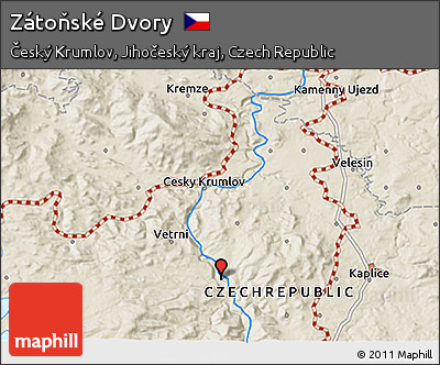 Shaded Relief 3D Map of Zátoňské Dvory