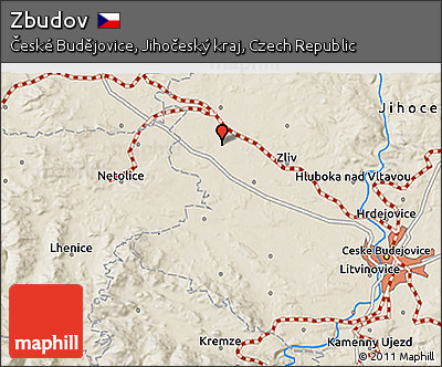 Shaded Relief 3D Map of Zbudov