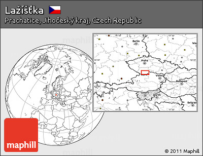 Blank Location Map of Lažíšťka