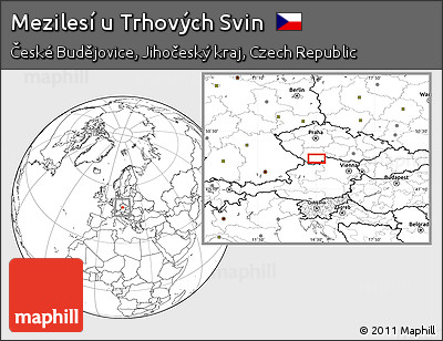 Blank Location Map of Mezilesí U Trhových Svin