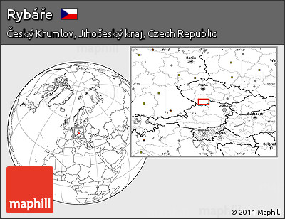 Blank Location Map of Rybáře
