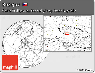 Blank Location Map of Božejov