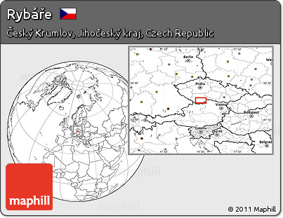 Blank Location Map of Rybáře