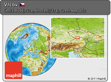 Physical Location Map of Vrcov