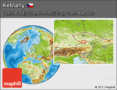 Physical Location Map of Keblany
