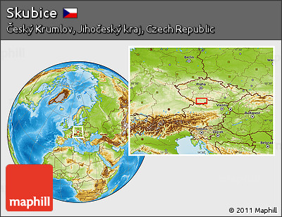 Physical Location Map of Skubice