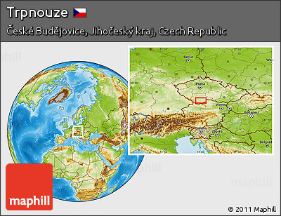 Physical Location Map of Trpnouze