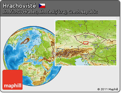 Physical Location Map of Hrachoviště