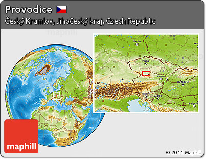 Physical Location Map of Provodice