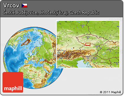Physical Location Map of Vrcov