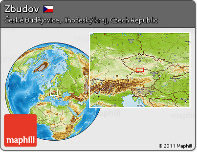 Physical Location Map of Zbudov
