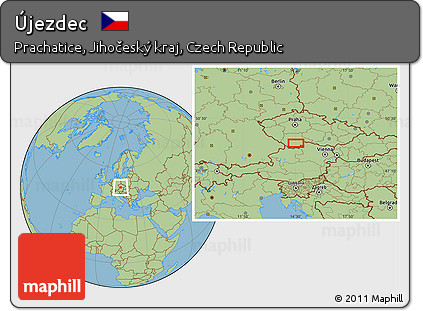 Savanna Style Location Map of Újezdec