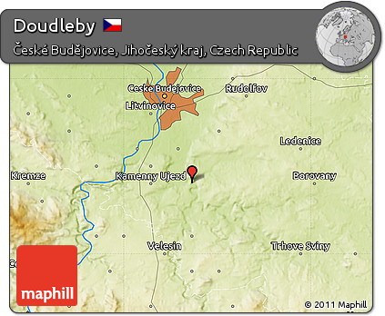 Physical Map of Doudleby