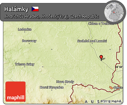 Physical Map of Halámky
