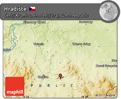 Physical Map of Hradiště