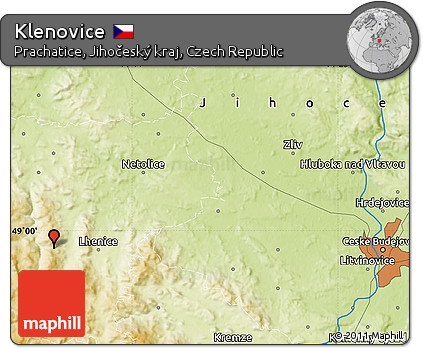 Physical Map of Klenovice