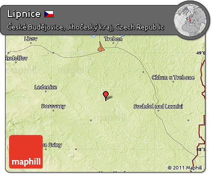 Physical Map of Lipnice