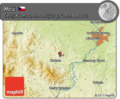 Physical Map of Mříč