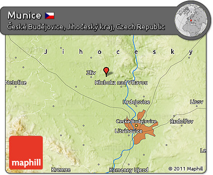 Physical Map of Munice