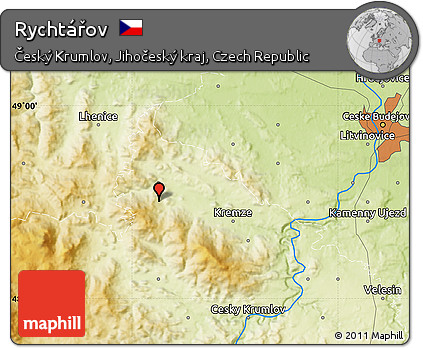 Physical Map of Rychtářov