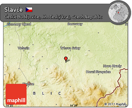 Physical Map of Slavče