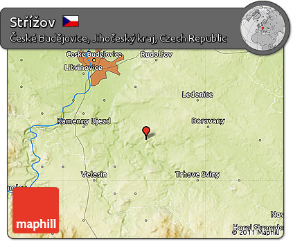 Physical Map of Střížov