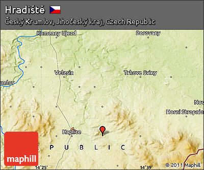 Physical Map of Hradiště
