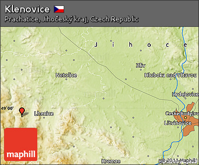 Physical Map of Klenovice