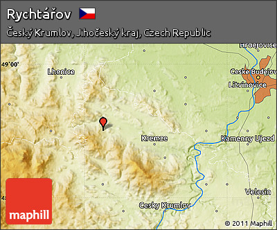 Physical Map of Rychtářov