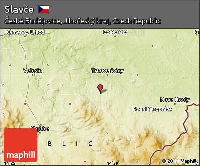 Physical Map of Slavče