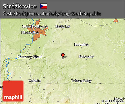 Physical Map of Strážkovice