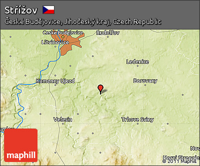 Physical Map of Střížov