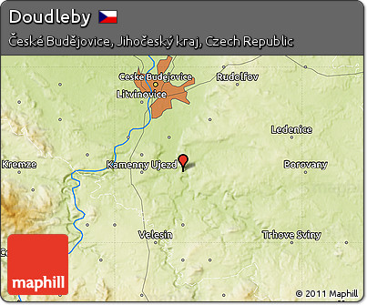Physical Map of Doudleby