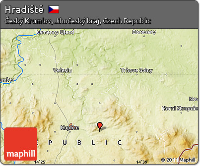 Physical Map of Hradiště