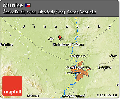 Physical Map of Munice