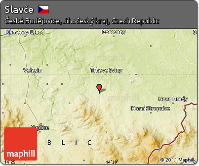 Physical Map of Slavče