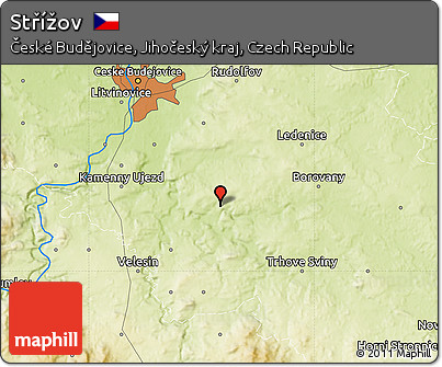 Physical Map of Střížov