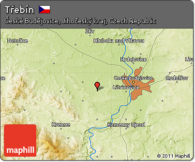 Physical Map of Třebín