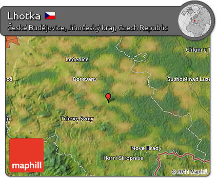 Satellite Map of Lhotka