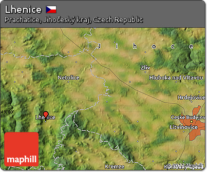 Satellite Map of Lhenice