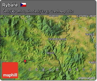 Satellite Map of Rybáře